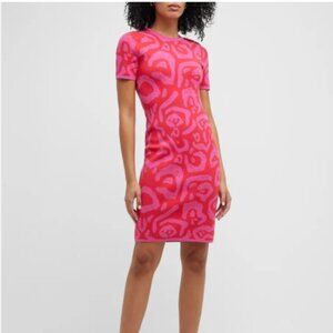 Milly Short-Sleeve Jacquard Knit Dress. Size M ****read***